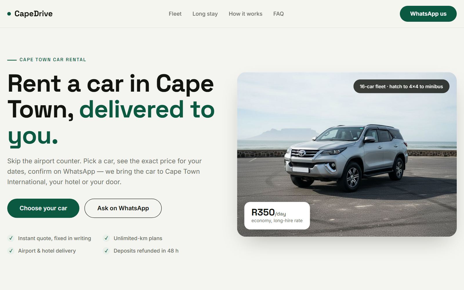 CapeDrive — website built by Client Factory